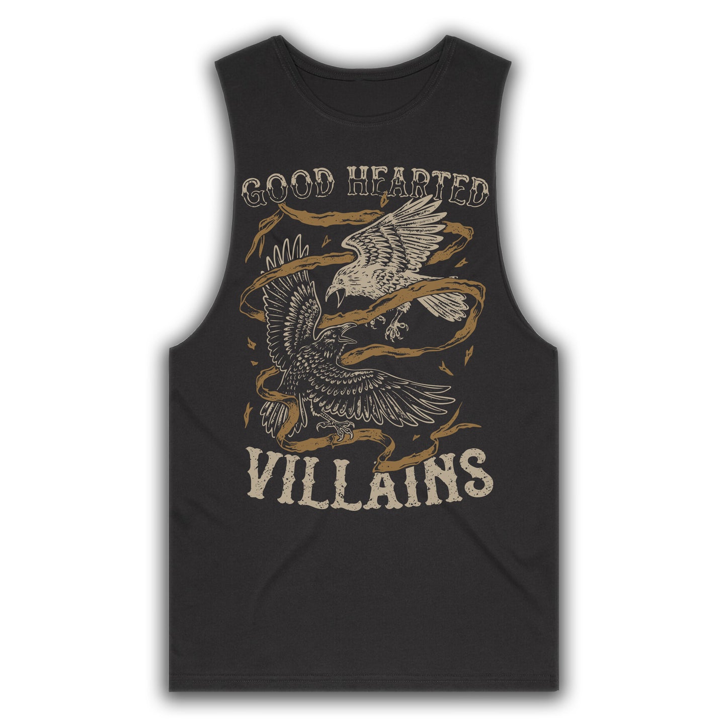 Light & Dark Coal Tank ( Gold Ribbon )