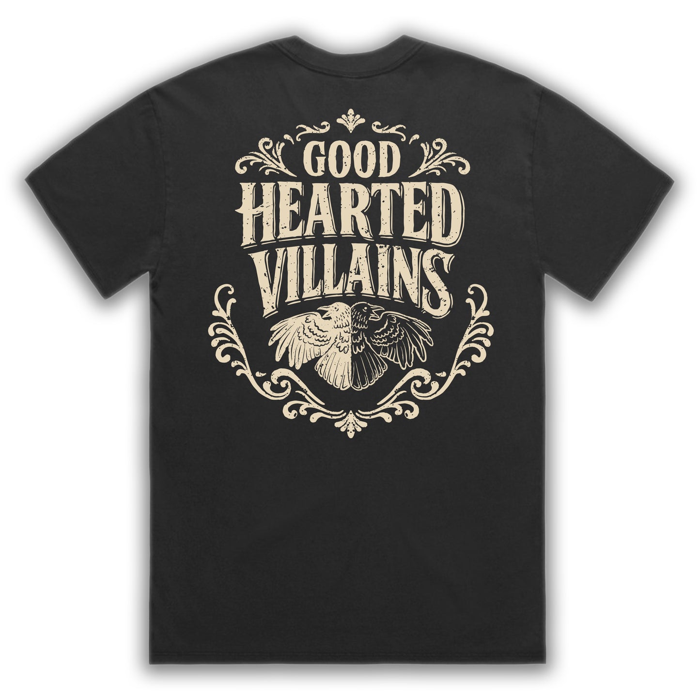 Villains Duality Crest Black Faded T-Shirt