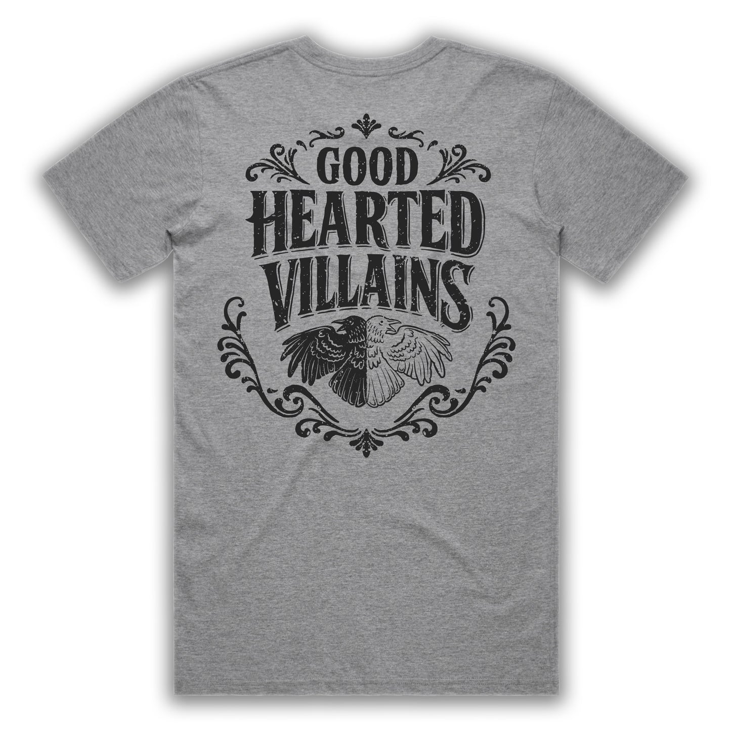 Villains Duality Crest Grey Marle T-Shirt