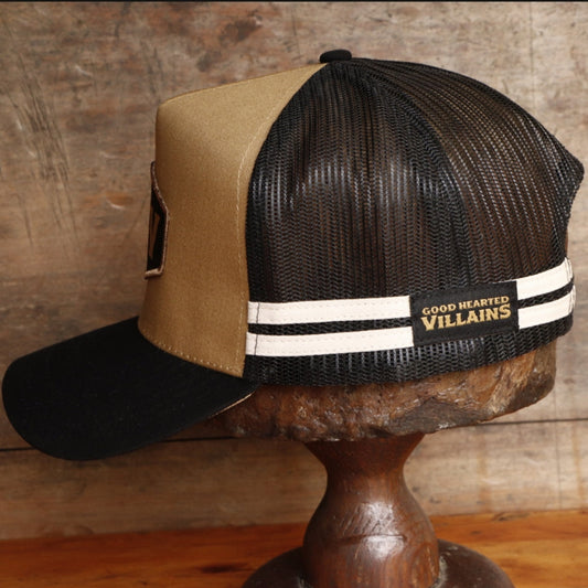 GHV Badge Khaki Two Tone Trucker Cap