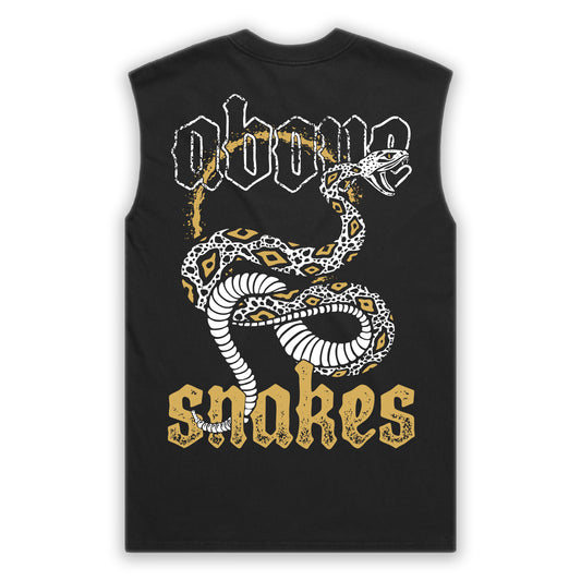 Above Snakes Black Faded Tank