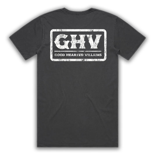 GHV Cracked Badge Black Faded T-Shirt