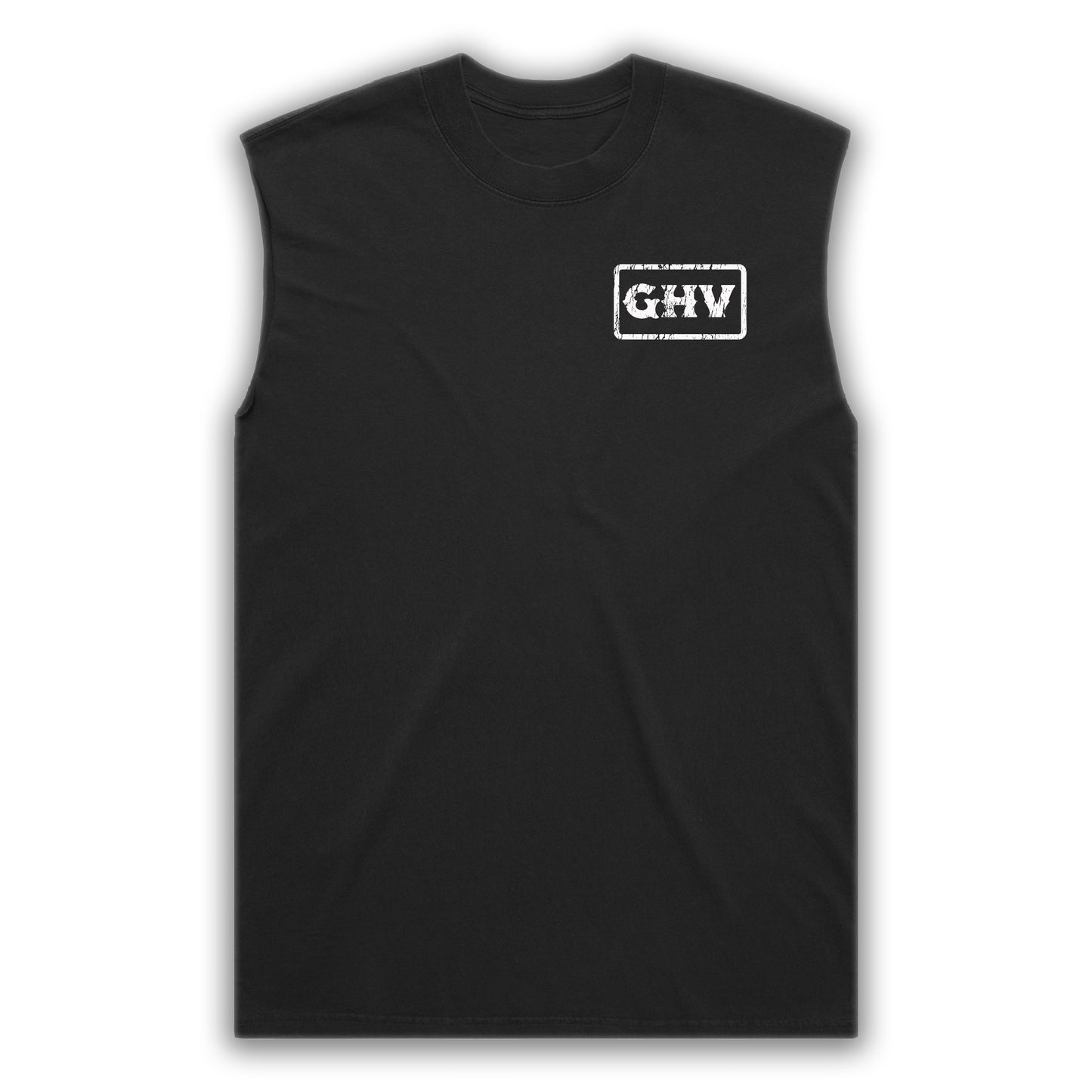 GHV Cracked Badge Black Faded Tank