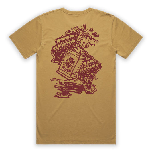 Bad Habits Mustard T-Shirt