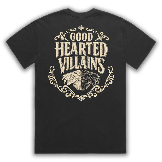 Villains Duality Crest Black Faded T-Shirt