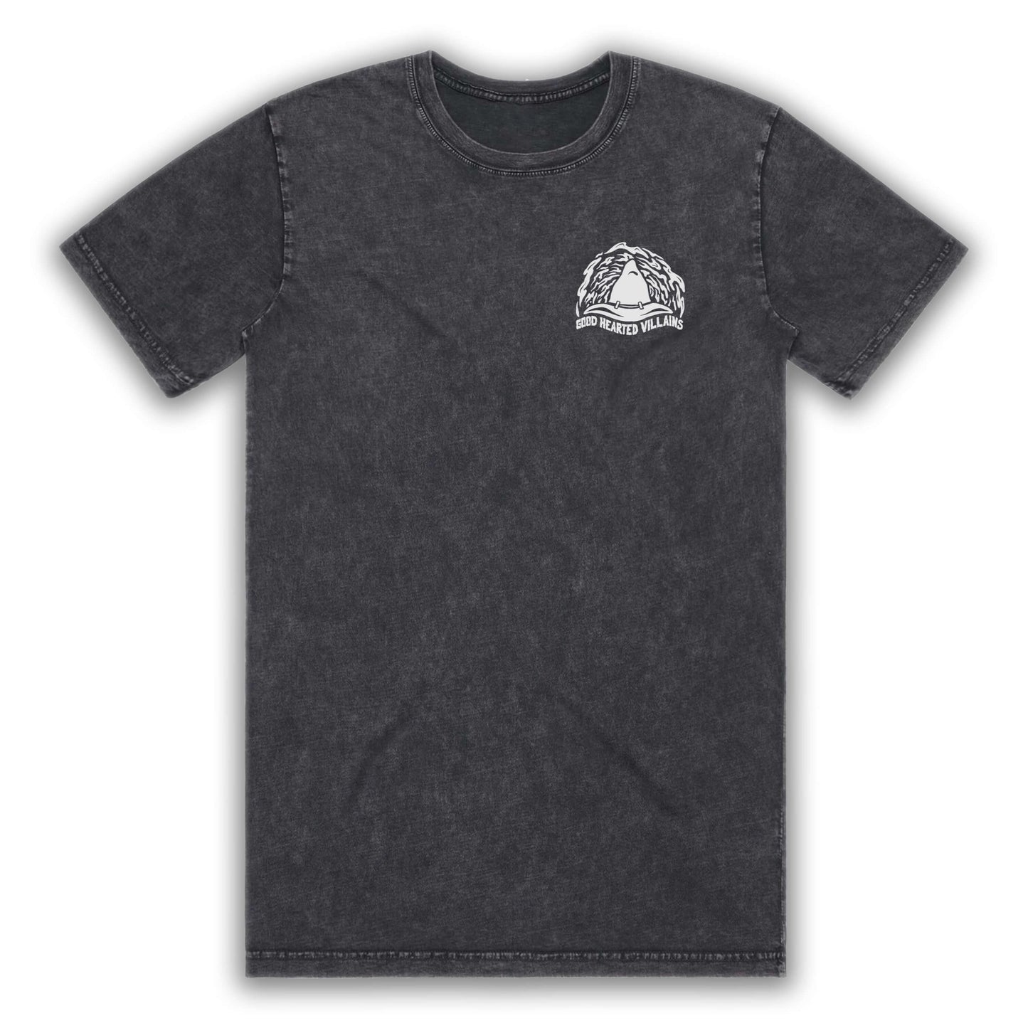 Gnome Knows Black Stone Wash T-Shirt (Grey Ink)