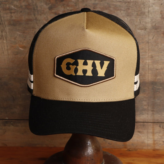 GHV Badge Khaki Two Tone Trucker Cap